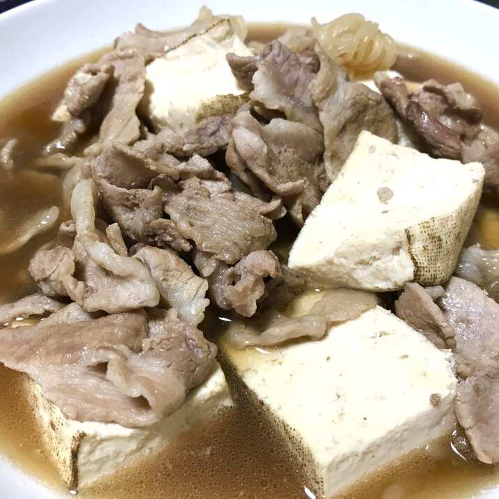 焼き豆腐と豚肉でほっこり肉豆腐♪